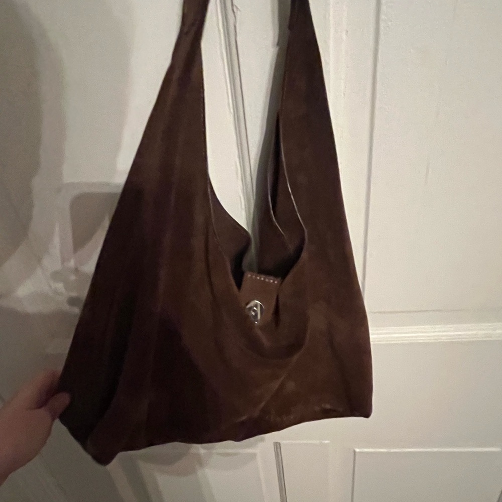 & Other Stories Dark Brown Suede Bag